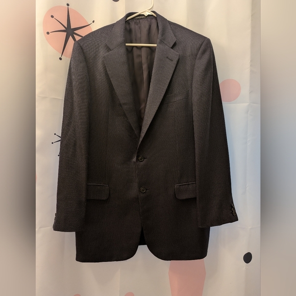 Ermenegildo Zegna Men’s Wool Blazer Sport CoatItalyCharcoal Micro-Check